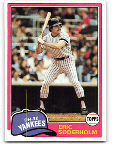 1981 Topps #383 Eric Soderholm DP VG New York Yankees 