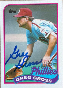 Greg Gross Autographed 1989 Topps #438