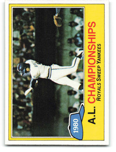 1981 Topps #401 AL Champs VG Kansas City Royals 