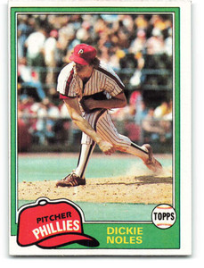 1981 Topps #406 Dickie Noles VG Philadelphia Phillies 
