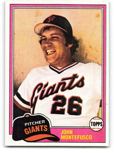 1981 Topps #438 John Montefusco VG San Francisco Giants 