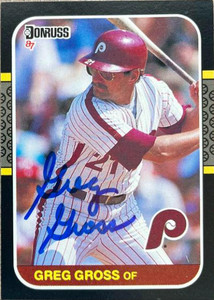 Greg Gross Autographed 1987 Donruss #385