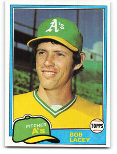 1981 Topps #481 Bob Lacey DP VG Oakland Athletics 