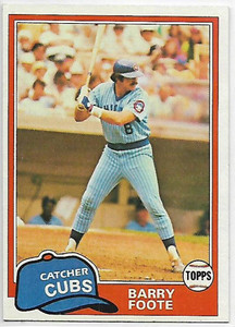 1981 Topps #492 Barry Foote VG Chicago Cubs 