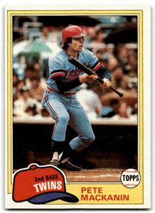 1981 Topps #509 Pete Mackanin VG Minnesota Twins 