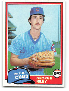 1981 Topps #514 George Riley VG RC Rookie Chicago Cubs 