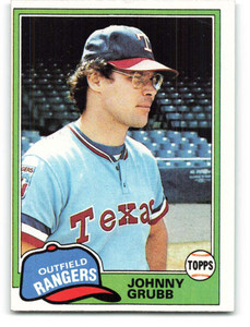 1981 Topps #545 Johnny Grubb VG Texas Rangers 
