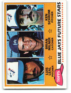 1981 Topps #577 Luis Leal/Brian Milner/Ken Schrom Blue Jays Rookies VG RC Rookie Toronto Blue Jays 