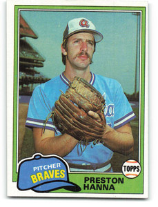 1981 Topps #594 Preston Hanna DP VG Atlanta Braves 