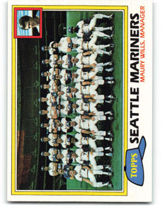 1981 Topps #672 Mariners Team/Maury Wills MG VG Seattle Mariners 