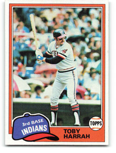 1981 Topps #721 Toby Harrah VG Cleveland Indians 