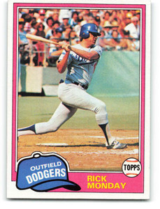 1981 Topps #726 Rick Monday VG Los Angeles Dodgers 