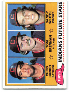 1981 Topps #451 Chris Bando/Tom Brennan/Sandy Wihtol Indians Rookies VG RC Rookie Cleveland Indians 