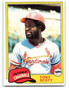 1981 Topps #165 Tony Scott VG St. Louis Cardinals 
