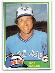 1981 Topps #297 Bob Bailor VG Toronto Blue Jays 