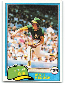 1981 Topps #301 Matt Keough VG Oakland Athletics 