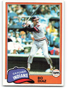 1981 Topps #362 Bo Diaz VG Cleveland Indians 