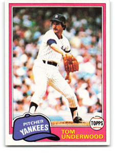1981 Topps #114 Tom Underwood VG New York Yankees 