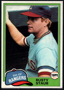 1981 Topps #80 Rusty Staub VG Texas Rangers 