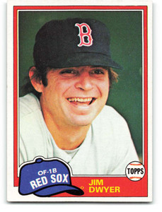 1981 Topps #184 Jim Dwyer VG Boston Red Sox 