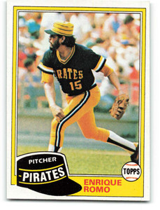 1981 Topps #28 Enrique Romo VG Pittsburgh Pirates 