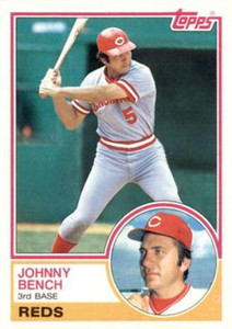 1983 Topps #60 Johnny Bench VG Cincinnati Reds 