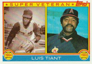 1983 Topps #179 Luis Tiant SV VG Cleveland Indians/California Angels 