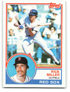 1983 Topps #188 Rick Miller VG Boston Red Sox 