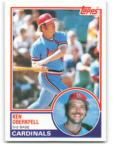 1983 Topps #206 Ken Oberkfell VG St. Louis Cardinals 