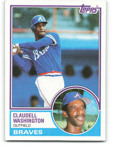 1983 Topps #235 Claudell Washington VG Atlanta Braves 