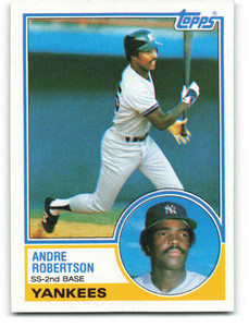 1983 Topps #281 Andre Robertson VG New York Yankees 