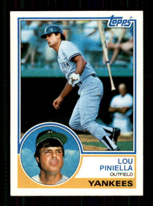1983 Topps #307 Lou Piniella VG New York Yankees 