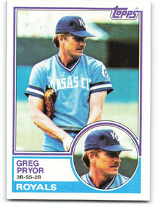 1983 Topps #418 Greg Pryor VG Kansas City Royals 