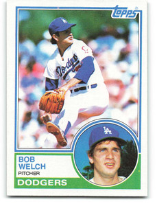 1983 Topps #454 Bob Welch VG Los Angeles Dodgers 