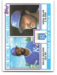 1983 Topps #471 Willie Wilson/Vida Blue Royals Batting & Pitching Leaders VG Kansas City Royals 