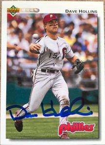 Dave Hollins Signed 2002 Acme Markets Baseball Card - Philadelphia Phillies