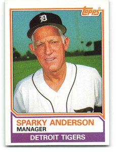 1983 Topps #666 Sparky Anderson MG VG Detroit Tigers 