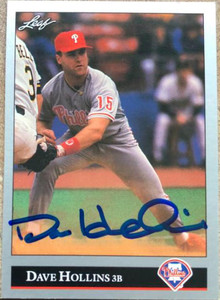 Dave Hollins Autographed 1992 Leaf #478