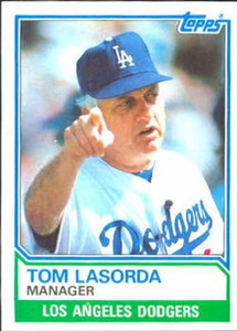 1983 Topps #306 Tommy Lasorda MG VG Los Angeles Dodgers 