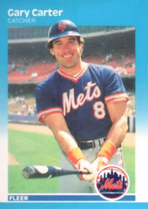 1987 Fleer #4 Gary Carter NM New York Mets 