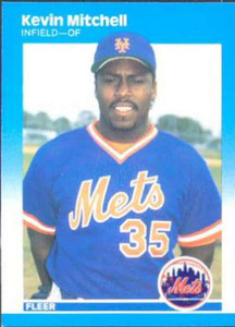 SOLD 16748 1987 Fleer #17 Kevin Mitchell NM RC Rookie New York Mets 
