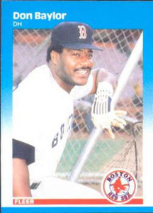 1987 Fleer #28 Don Baylor NM Boston Red Sox 