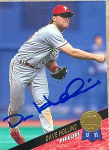 Dave Hollins Autographed 1993 Leaf #239
