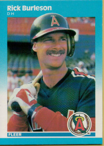 1987 Fleer #74 Rick Burleson NM California Angels 