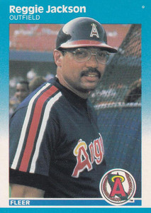 1987 Fleer #84 Reggie Jackson NM California Angels 