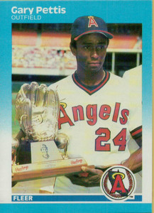 1987 Fleer #90 Gary Pettis NM California Angels 