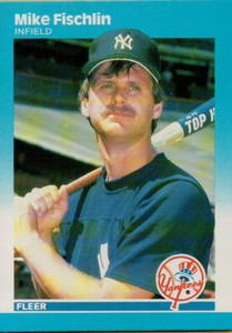 1987 Fleer #98 Mike Fischlin NM New York Yankees 