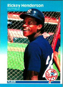 1987 Fleer #101 Rickey Henderson NM New York Yankees 