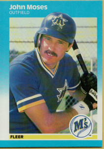 1987 Fleer #592 John Moses NM Seattle Mariners 