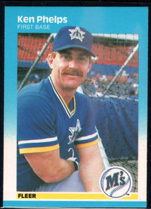 1987 Fleer #593 Ken Phelps NM Seattle Mariners 